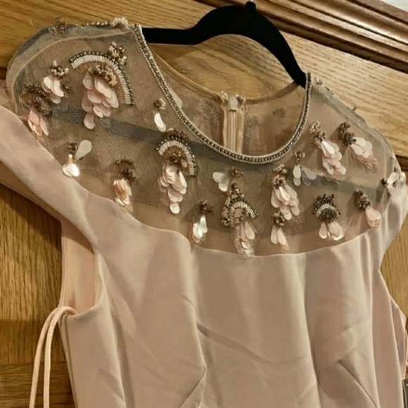 THEIA Embellished Yoke Mermaid Gown - Picture 5 of 16